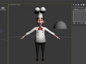 chef cartoon 3D Model