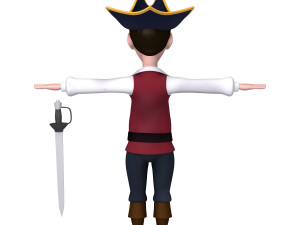 pirate cartoon 3D Model