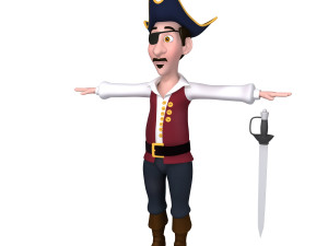 pirate cartoon 3D Model
