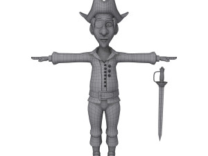 pirate cartoon 3D Model