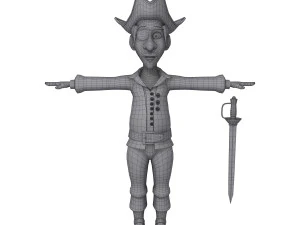 pirate cartoon 3D Model
