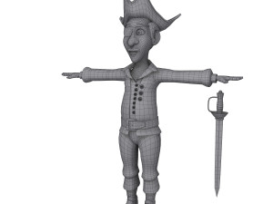 pirate cartoon 3D Model