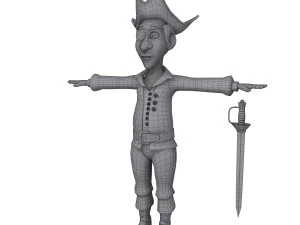 pirate cartoon 3D Model