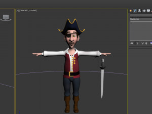 pirate cartoon 3D Model