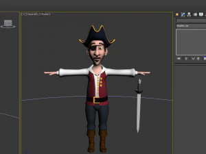 pirate cartoon 3D Model