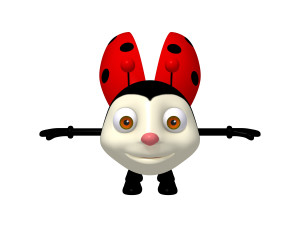 ladybug cartoon 3D Model