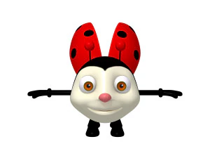 ladybug cartoon 3D Model
