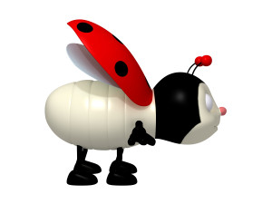 ladybug cartoon 3D Model