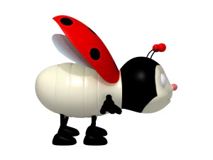 ladybug cartoon 3D Model