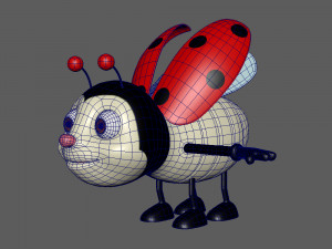 ladybug cartoon 3D Model