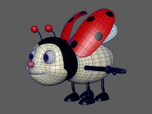 ladybug cartoon 3D Model