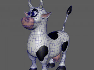 cow cartoon Modèle 3D