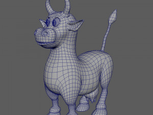cow cartoon Modèle 3D