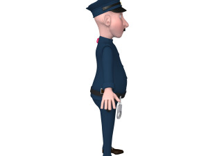 policeman cartoon 3D Model
