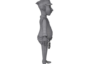 policeman cartoon 3D Model