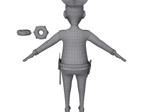 kartun polisi Model 3D