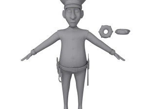 kartun polisi Model 3D