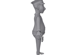 policeman cartoon 3D Model