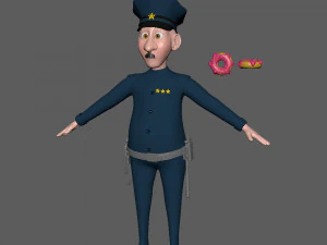 kartun polisi Model 3D