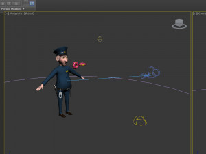 policeman cartoon 3D Model