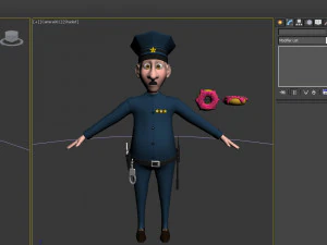 kartun polisi Model 3D