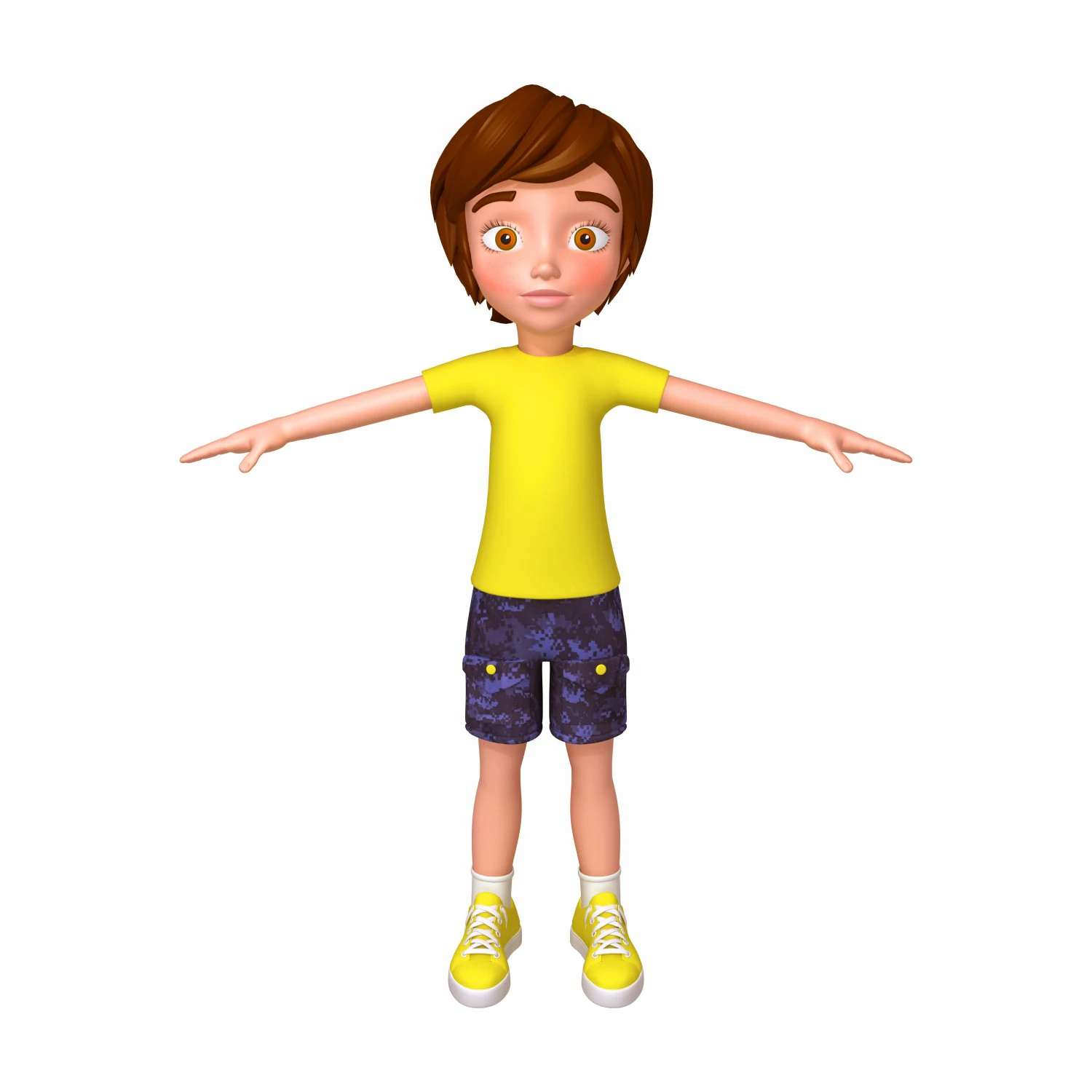 boy cartoon 3D Model .c4d .max .obj .3ds .fbx .stl .blend 