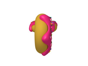 donut cartoon 3D Модель