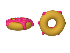 donut cartoon 3D Модель