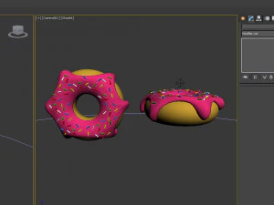 Donut-tekenfilm 3D Model