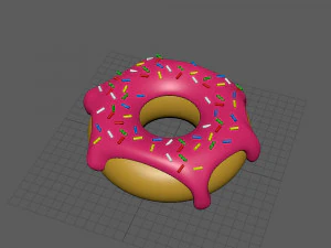 Donut-tekenfilm 3D Model
