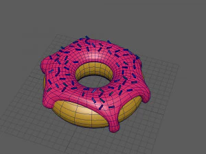 Donut-tekenfilm 3D Model