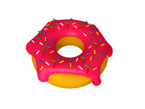 donut cartoon 3D Модель