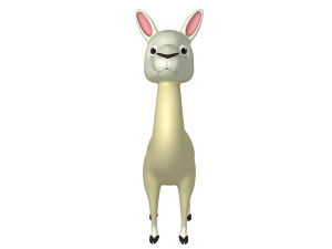 llama cartoon Modèle 3D