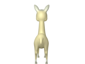 llama cartoon Modèle 3D