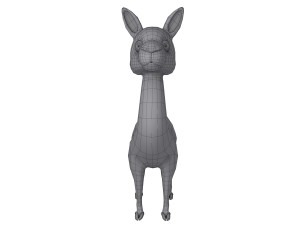 llama cartoon Modèle 3D