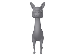 llama cartoon Modèle 3D