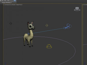 llama cartoon Modèle 3D
