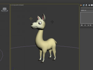 llama cartoon Modèle 3D