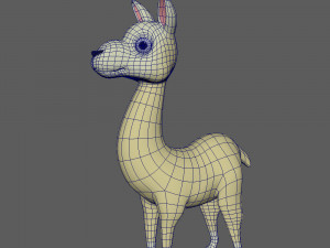 llama cartoon Modèle 3D