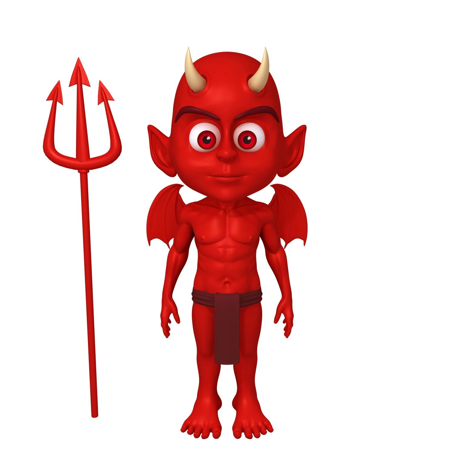 devil cartoon 3D Model .c4d .max .obj .3ds .fbx .stl .blend 