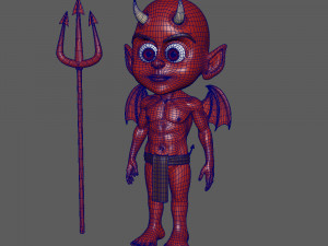 devil cartoon 3D Model
