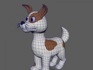dog cartoon 3D Model