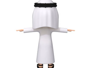 arab man cartoon 3D Model