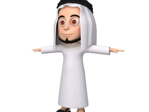 arab man cartoon 3D Model