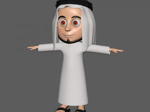 arab man cartoon 3D Model
