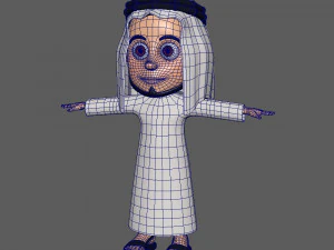 arab man cartoon 3D Model