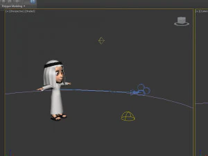 arab man cartoon 3D Model