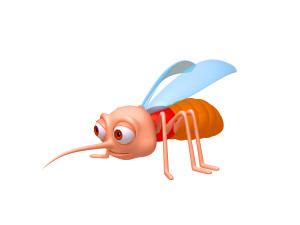 mosquito cartoon 3D मॉडल