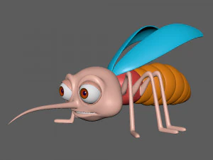 mosquito cartoon 3D Model