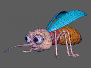 mosquito cartoon 3D Model